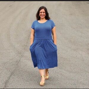 Boden Blue Patterned Dress
